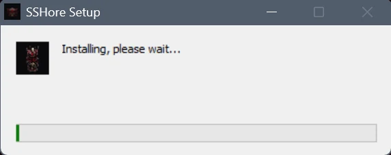 SSHore installing progress bar